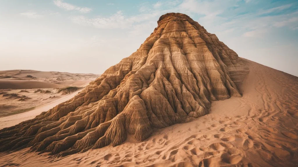 Stalagmite Like Sand Piling into a Hill