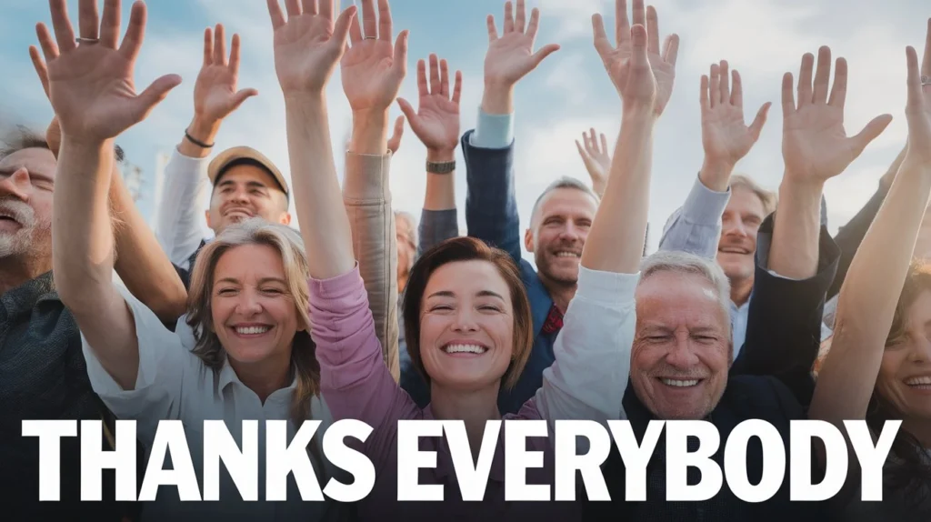 Thanks Everybody or Thanks Everyone