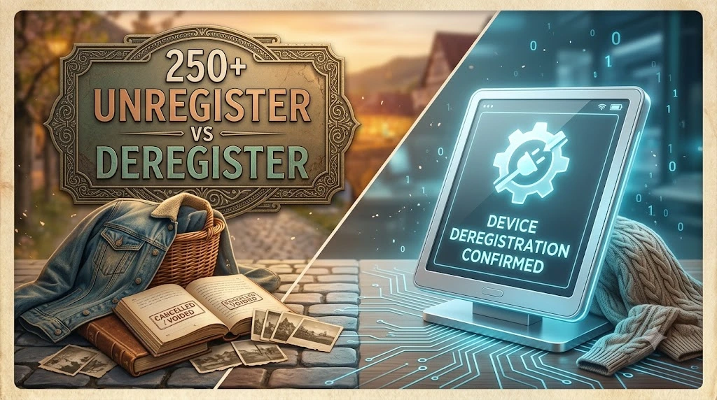Unregister vs Deregister