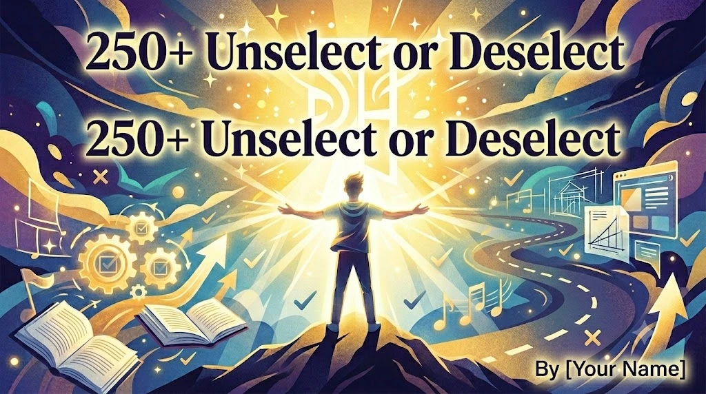 Unselect or Deselect