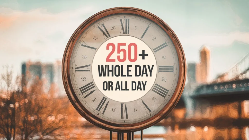 Whole Day or All Day