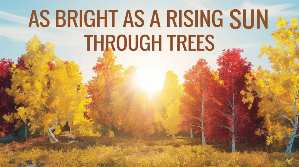 As Bright as a Rising Sun Through Trees