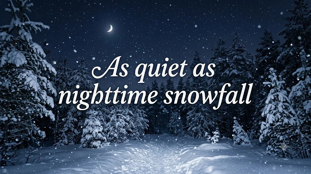 As quiet as nighttime snowfall