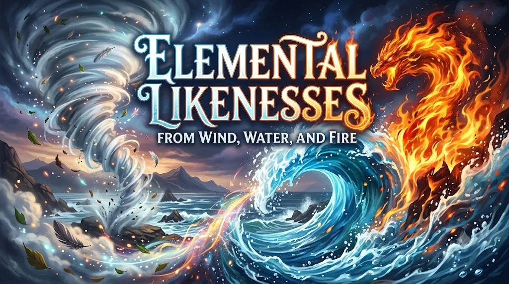 Elemental Likenesses From Wind, Water, and Fire