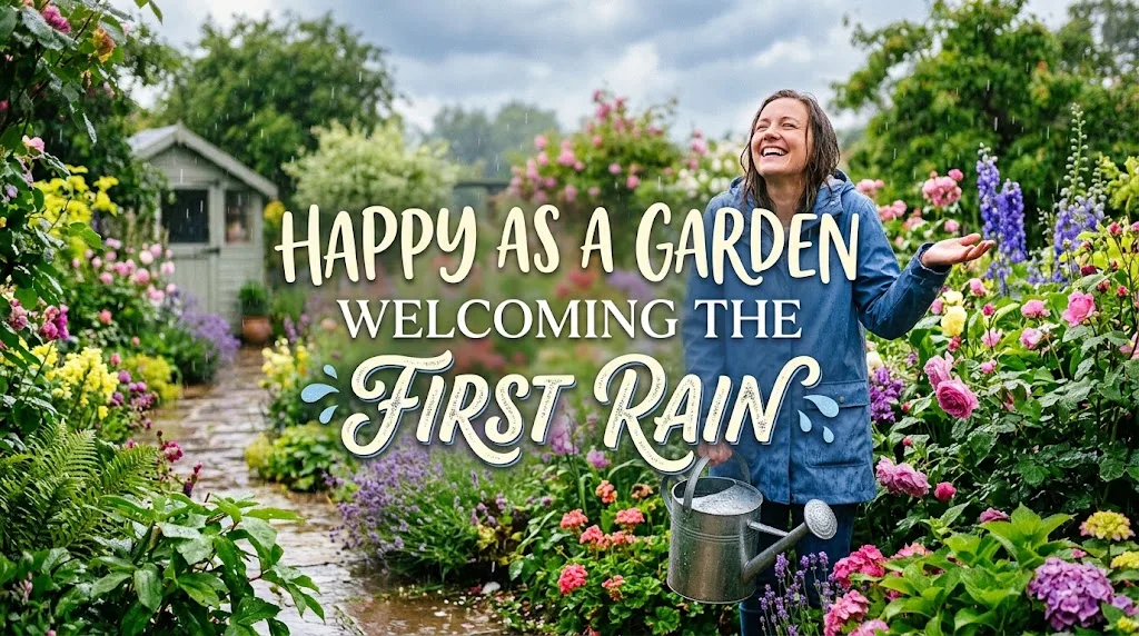 Happy as a Garden Welcoming the First Rain