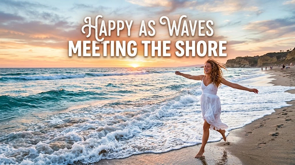 Happy as Waves Meeting the Shore