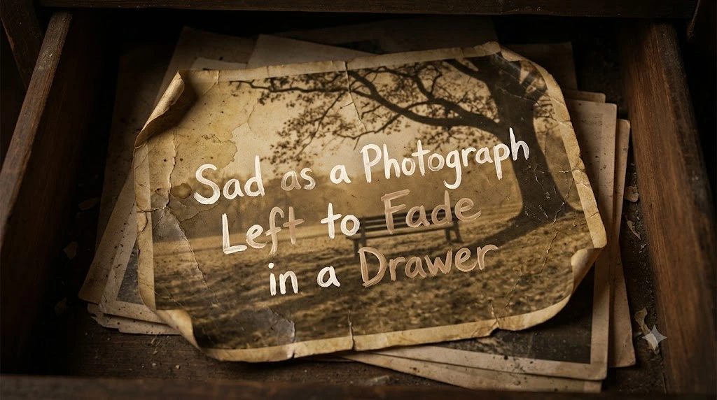 Sad as a Photograph Left to Fade in a Drawer