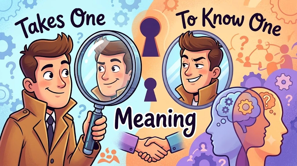 Takes One to Know One Meaning